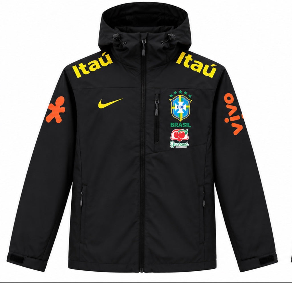 Chaqueta Brasil con capucha — Negro