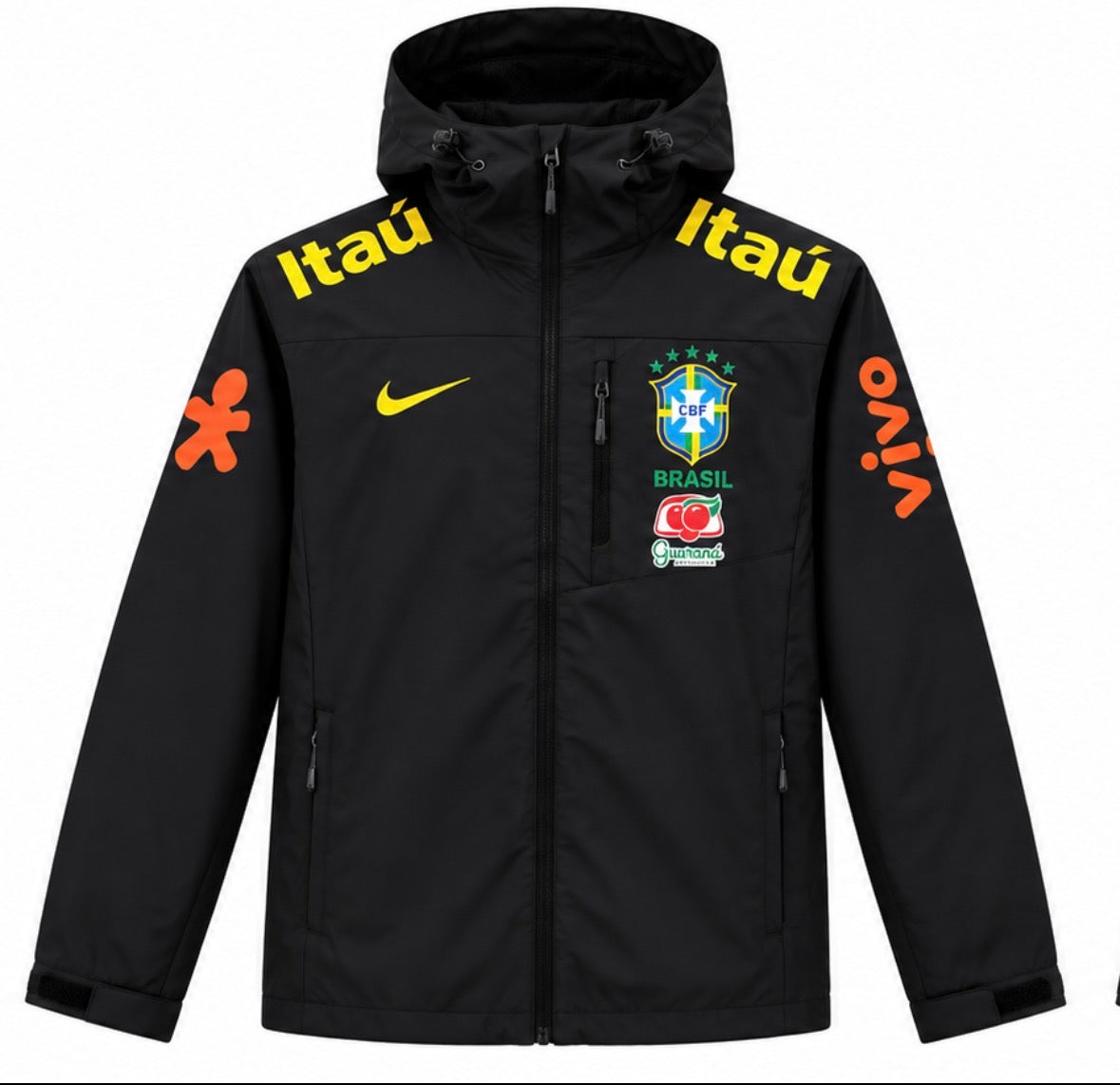 Brasil Hooded Jacket — Black